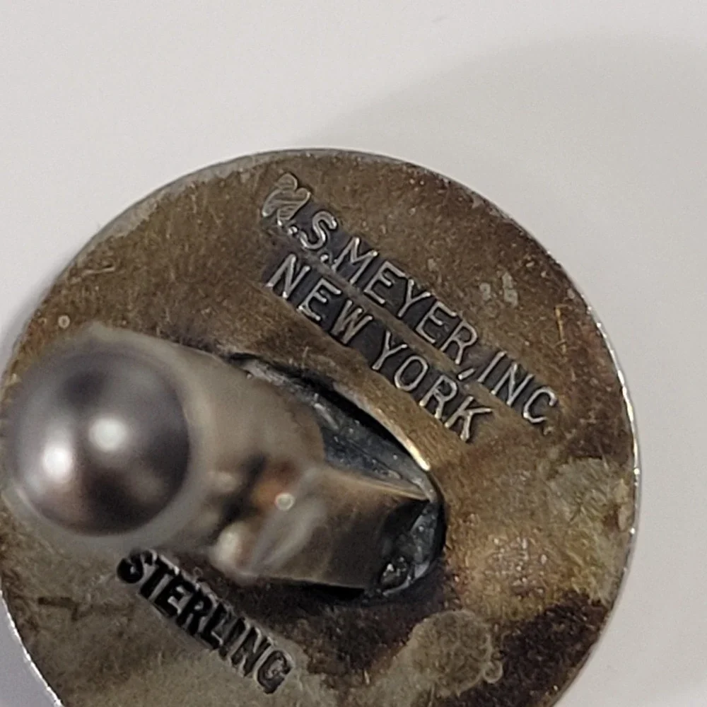 Meyer Inc Sterling Silver Air Force Cufflinks Mens Bullet Back‎ Military 9.4g